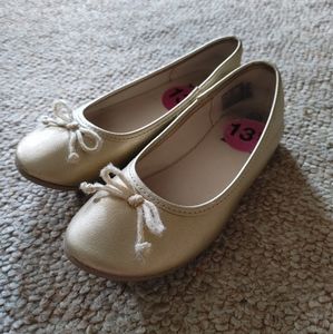 Girls Gold Flats